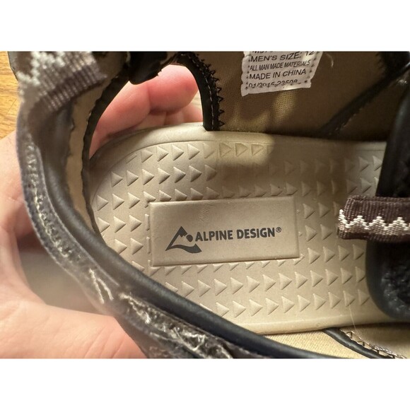 Alpine Design Hiking Sandals Mens 12 River Brown Great Condition - Picture 6 of 7